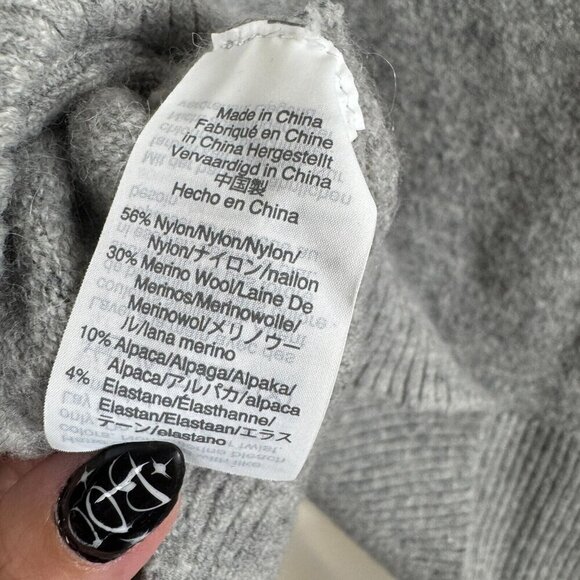 J.Crew Destination Sweater Womens  Size Small Gray Merino Wool Casual Outdoor - Picture 6 of 11